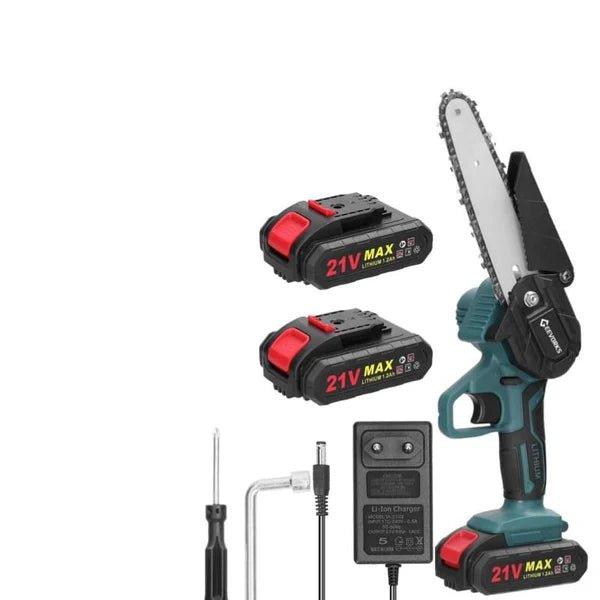 Mini Motosserra Elétrica de Poda Recarregável com Bateria 1200mAh