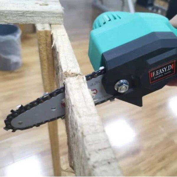 Mini Motosserra Elétrica de Poda Recarregável com Bateria 1200mAh